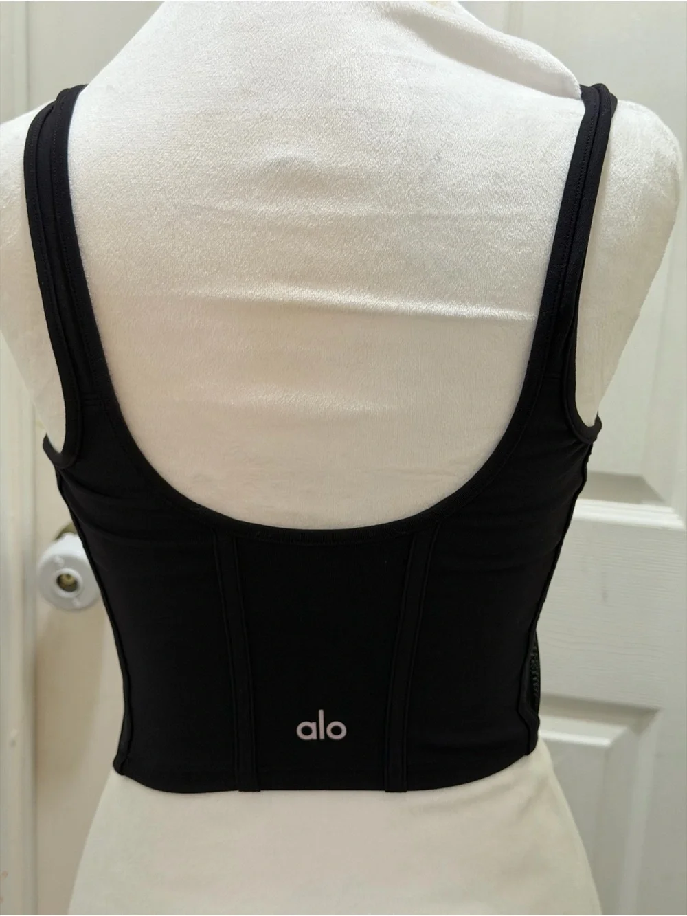 lululemon athletica Black Mesh-Accent Crop Tank